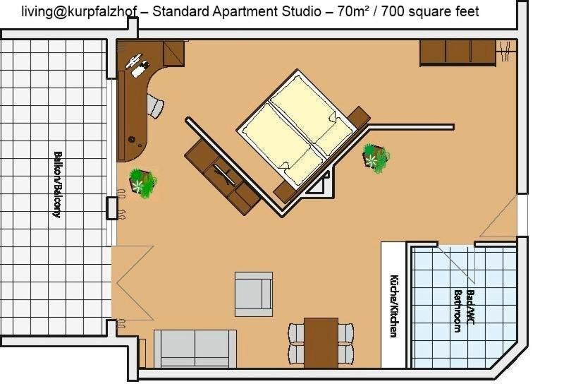 Serviced Apartments Kurpfalzhof Oftersheim Bilik gambar
